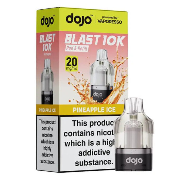 Vaporesso Dojo Blast 10K Prefilled Pod + 10ml Refill Container - Pineapple Ice image