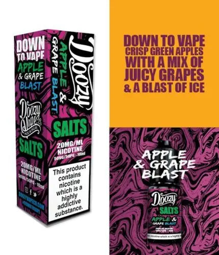 Doozy Nic Salts 10ml - 20MG - Apple & Grape Blast image