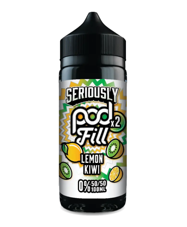 Seriously Pod Fill X2 by Doozy 100ml 50/50 E-Liquid Shortfill - Lemon Kiwi image