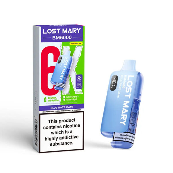 Lost Mary BM6000 Pod Kit – Rechargeable Refillable Vape | 6000 Puffs | 20mg Lost Mary