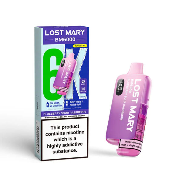 Lost Mary BM6000 Pod Kit – Rechargeable Refillable Vape | 6000 Puffs | 20mg Lost Mary