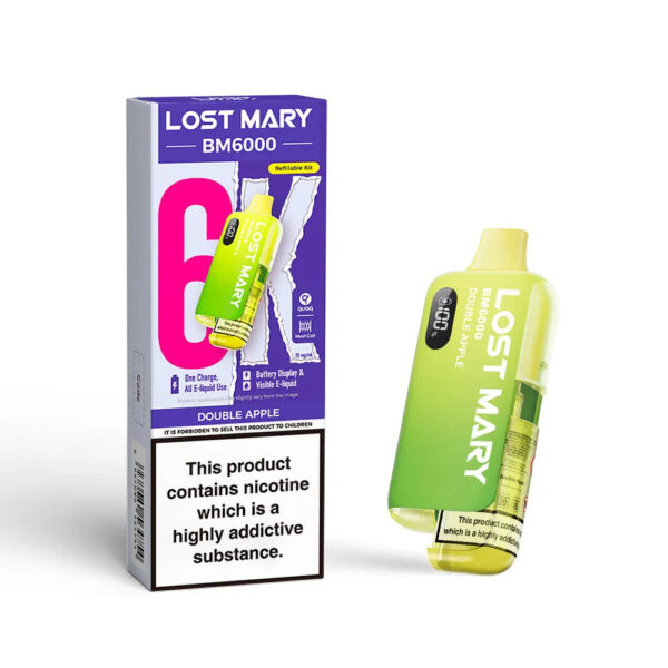 Lost Mary BM6000 Pod Kit – Rechargeable Refillable Vape | 6000 Puffs | 20mg Lost Mary