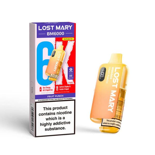 Lost Mary BM6000 Pod Kit – Rechargeable Refillable Vape | 6000 Puffs | 20mg Lost Mary