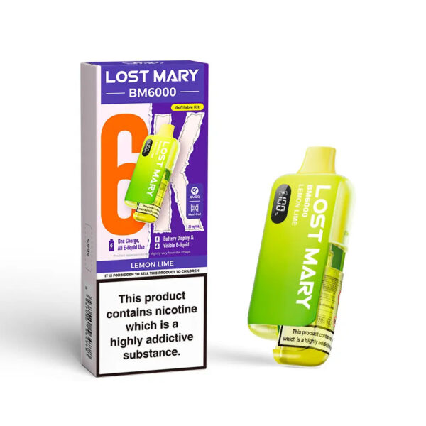 Lost Mary BM6000 Pod Kit – Rechargeable Refillable Vape | 6000 Puffs | 20mg Lost Mary
