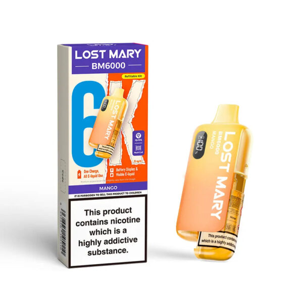 Lost Mary BM6000 Pod Kit – Rechargeable Refillable Vape | 6000 Puffs | 20mg Lost Mary