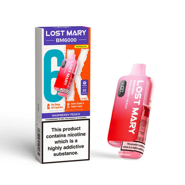 Lost Mary BM6000 Pod Kit – Rechargeable Refillable Vape | 6000 Puffs | 20mg Lost Mary