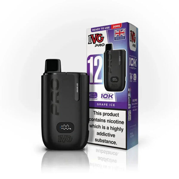 IVG Pro 10K Pod Vape Kit 20mg Grape Ice
