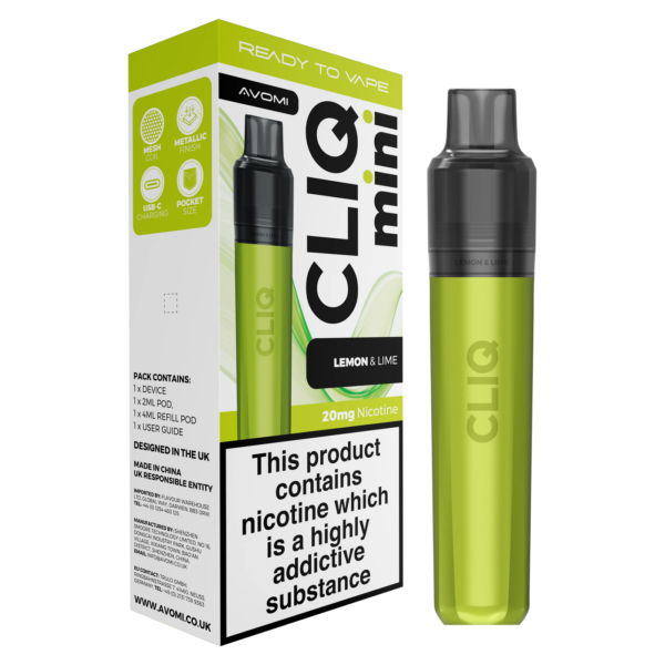 Avomi CLIQ Mini Prefilled Pod Kit (2ml + 4ml) | Upto 3000 Puffs Avomi