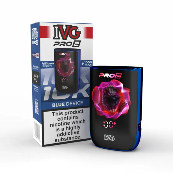 IVG Pro 2 Device Only blue rechargeable pod vape device USB-C touchscreen battery