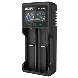XTAR VC2SL USB‑C 18650/21700 Battery Charger | 2‑Bay Smart LCD Xtar