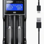XTAR VC2SL USB‑C 18650/21700 Battery Charger | 2‑Bay Smart LCD Xtar