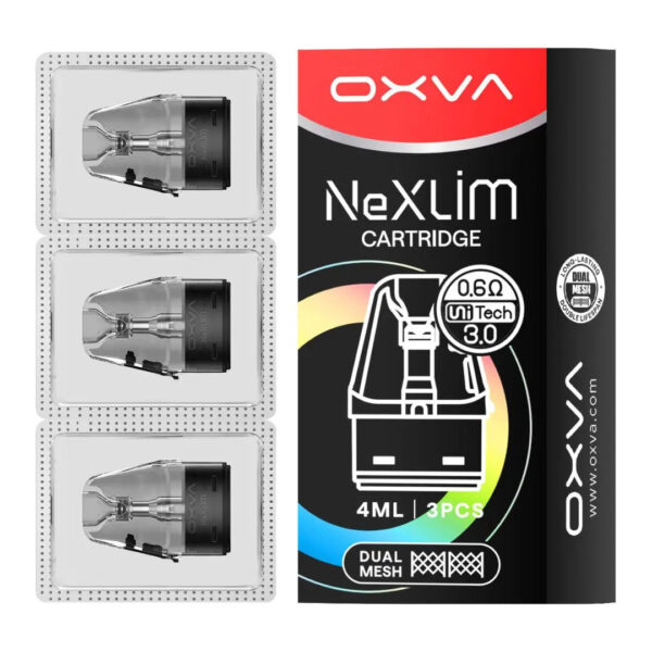 OXVA NeXLIM UNITECH 3.0 (V2) Replacement Pods XL – 3 Pack Oxva OXVA NeXLIM UNITECH 3.0 (V2) Replacement Pods XL – 3 Pack Oxva